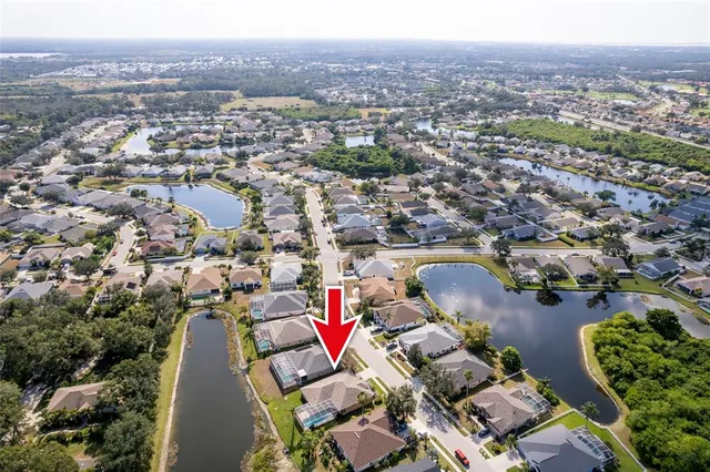 an aerial view of a city with lots of residential buildings