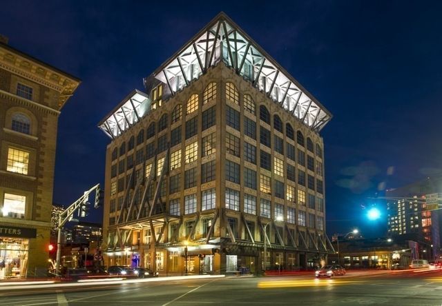 a view of a big building