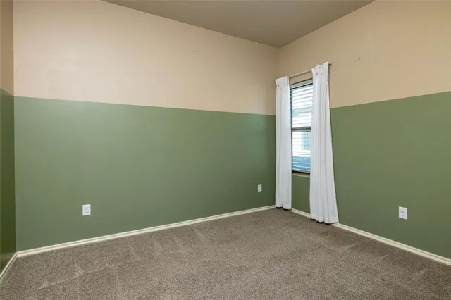 an empty room with closet