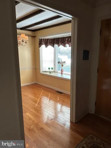 a view of a dining room kitchen and living room