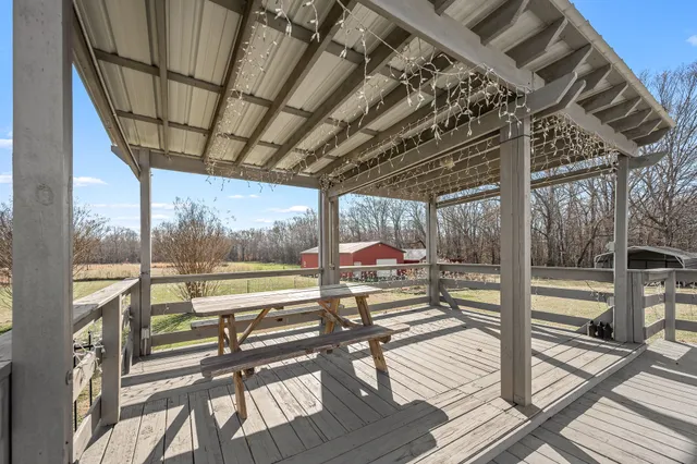a view of an outdoor space with seating area