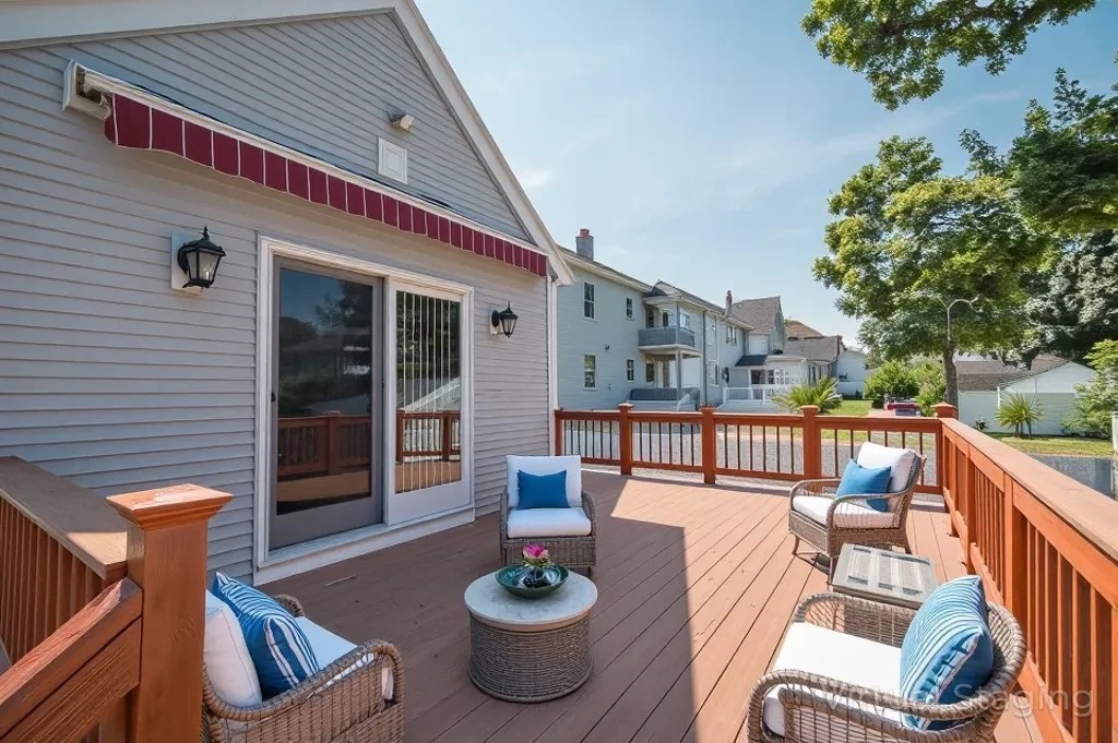 28 Gregg Street Beverly, MA 01915 - Photo 23 of 31 a view of a patio with couches table and chairs and potted plants