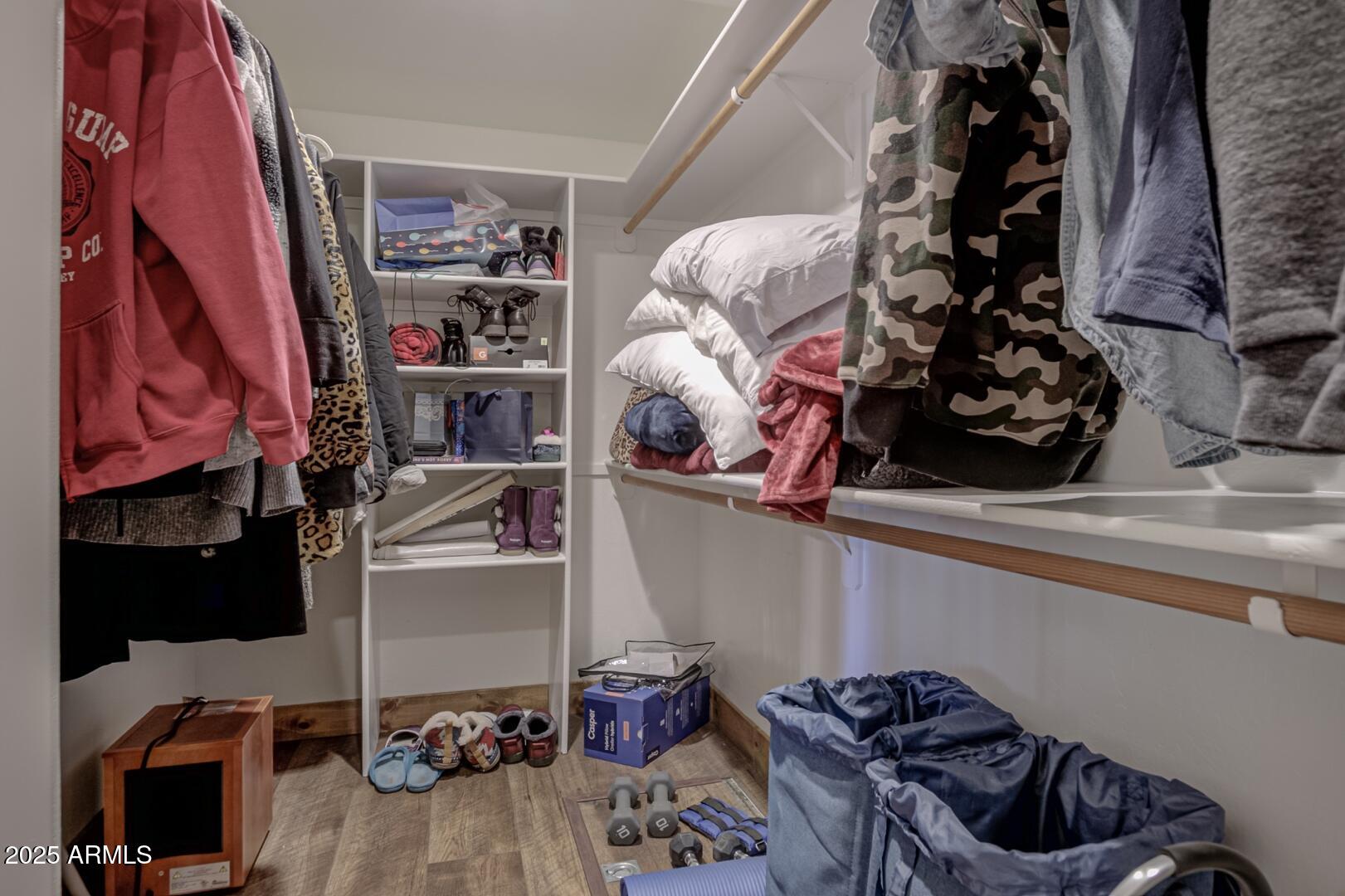4823 Rim View Loop Pine, AZ 85544 - Photo 36 of 70 a view of walk in closet with clothes and shoes