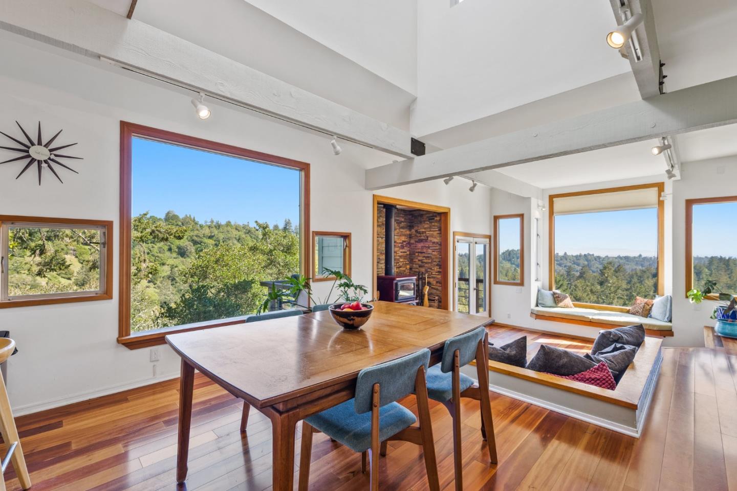 540 Olaughlin Road Santa Cruz, CA 95065 - Photo 20 of 42 a view of a dining room with furniture window and outside view