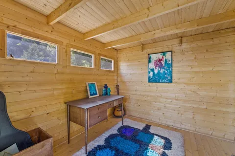 a outdoor view with a sitting space