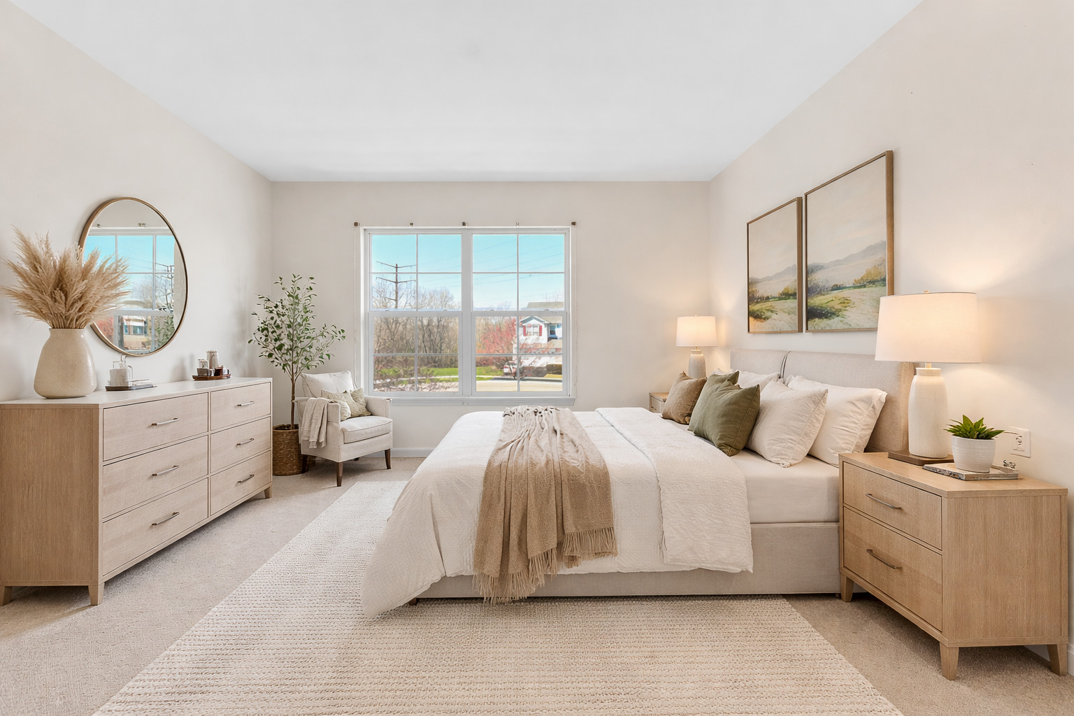 16743 Winding Creek Road Plainfield, IL 60586 - Photo 13 of 25 a spacious bedroom with a bed mirror and window