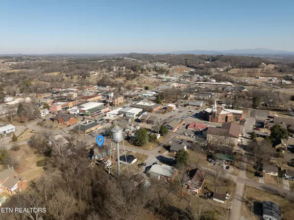 an aerial view of multiple house