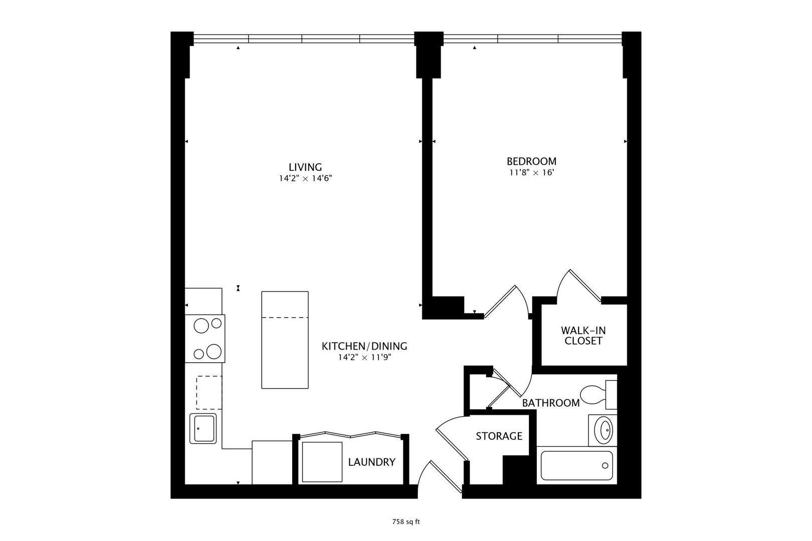 2930 North Sheridan Road, Unit 811 Chicago, IL 60657 - Photo 52 of 52 a picture of a floor plan