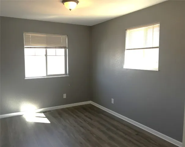an empty room with a window