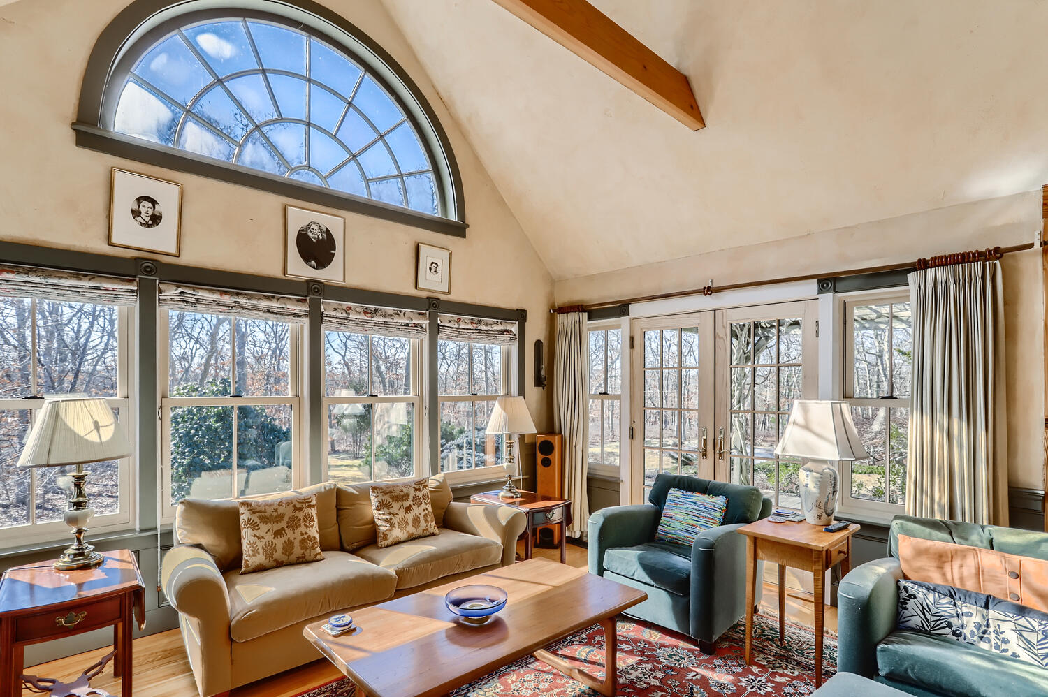40 Bridle Path Road Vineyard Haven, MA 02568 - Photo 11 of 39 a living room with furniture and large windows
