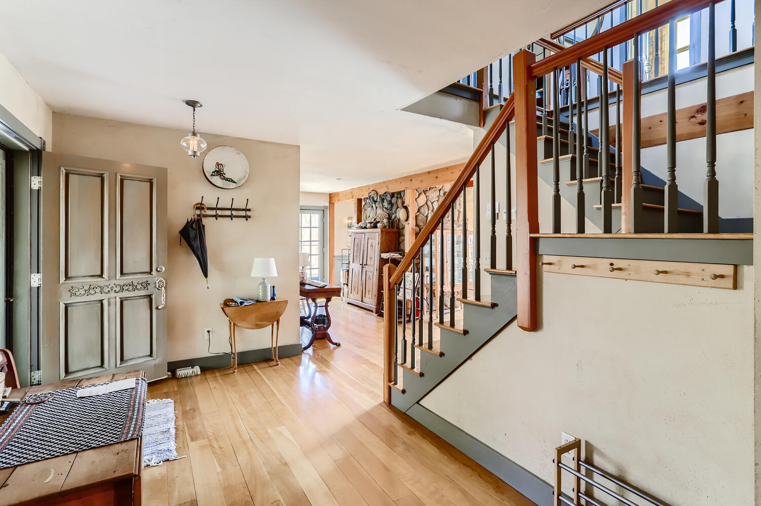 40 Bridle Path Road Vineyard Haven, MA 02568 - Photo 23 of 39 a view of an entryway with wooden floor and stairs