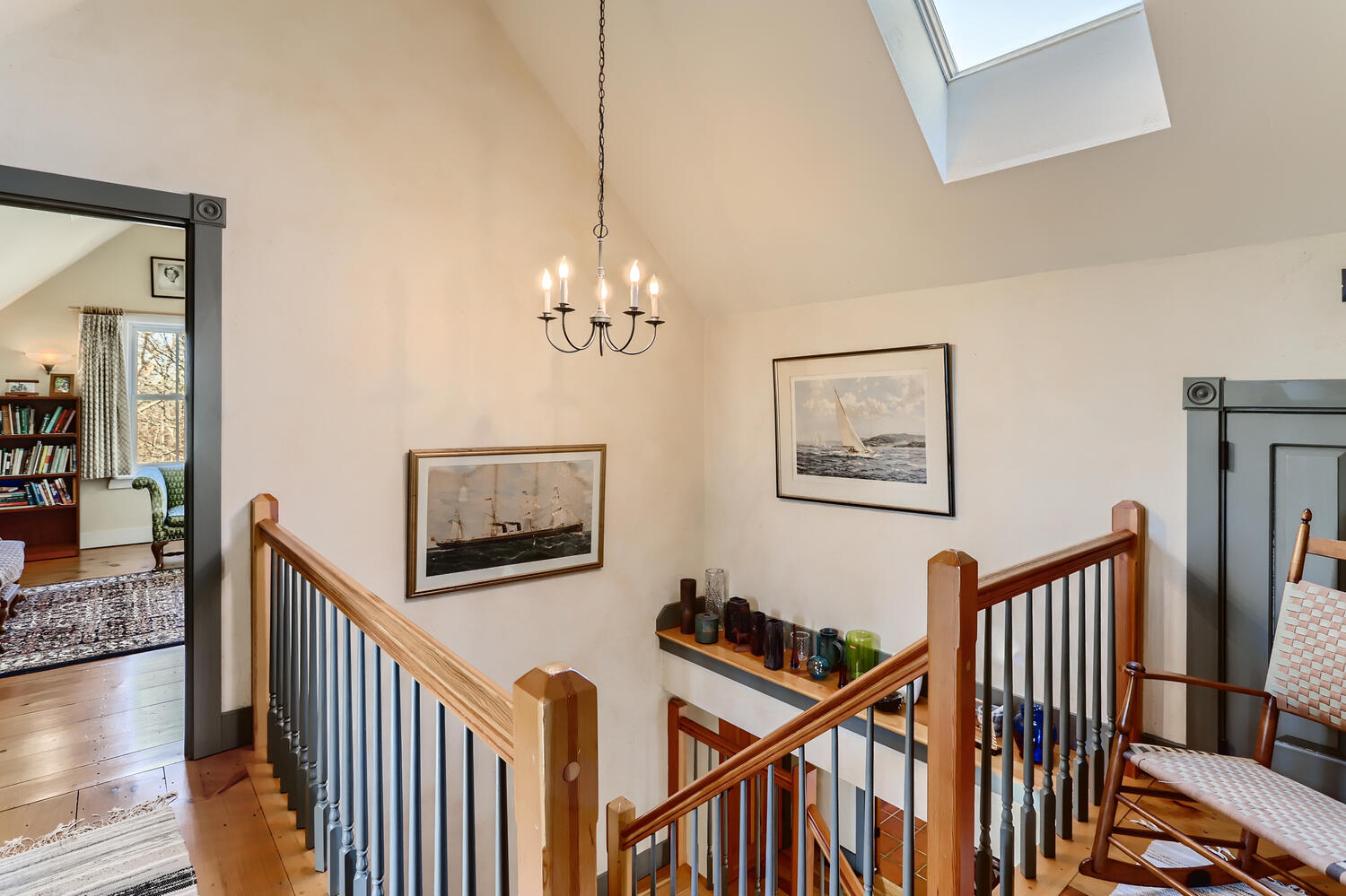 40 Bridle Path Road Vineyard Haven, MA 02568 - Photo 24 of 39 a view of a hallway with wooden floor and stairs