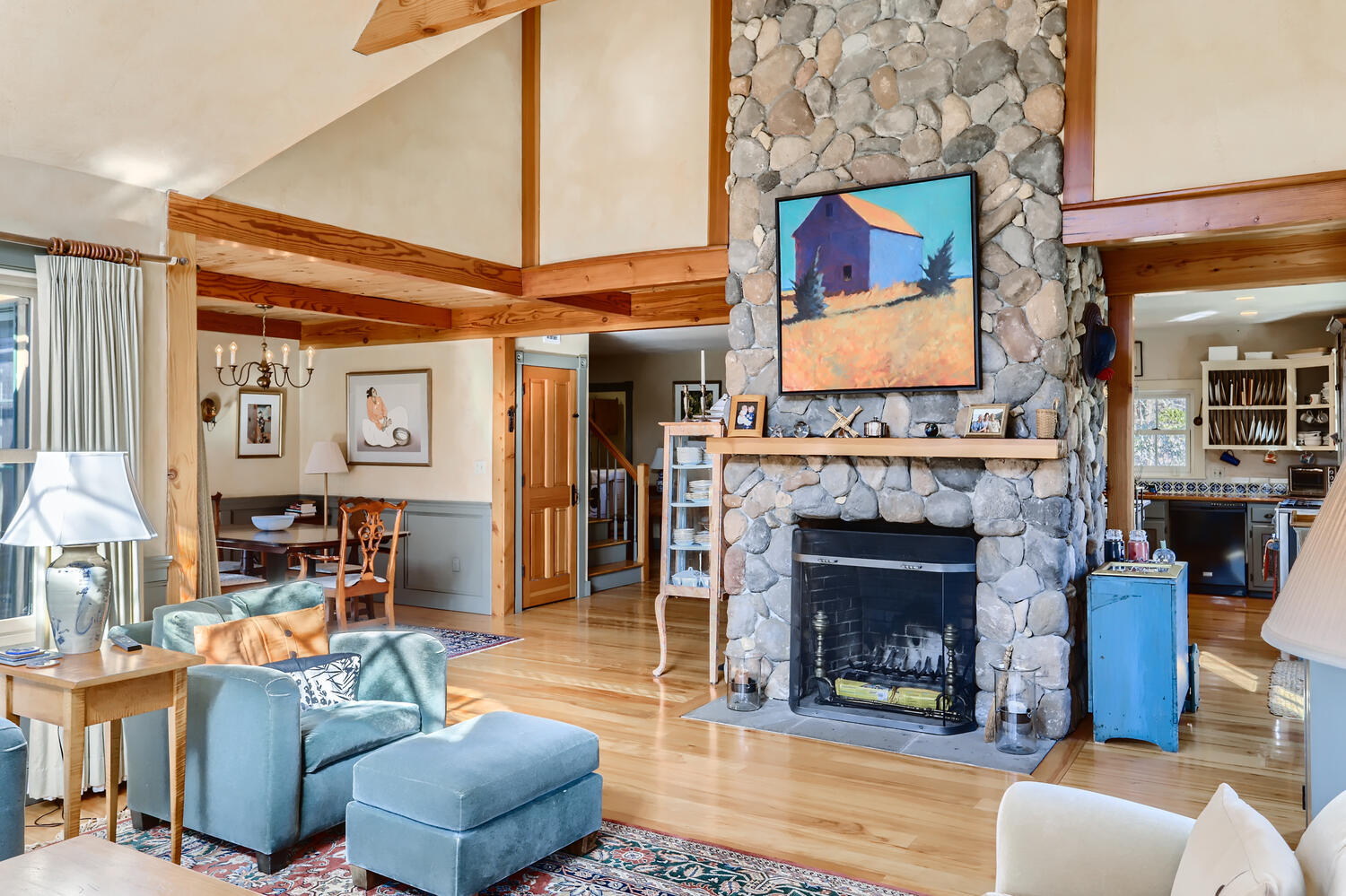 40 Bridle Path Road Vineyard Haven, MA 02568 - Photo 37 of 39 a living room with furniture and a fireplace