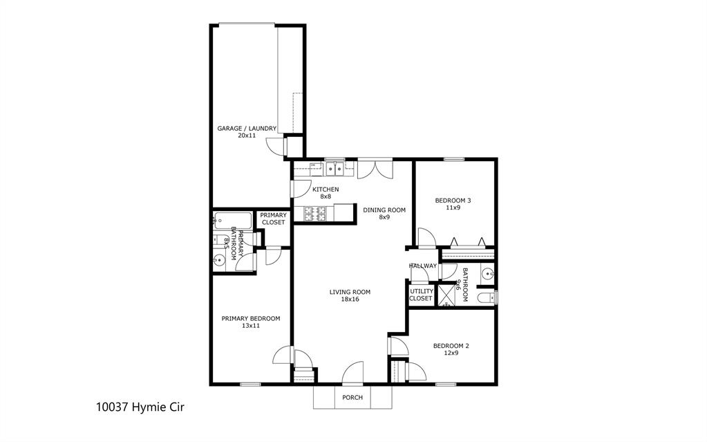 10037 Hymie Circle Dallas, TX 75217 - Photo 28 of 28 a picture of a floor plan