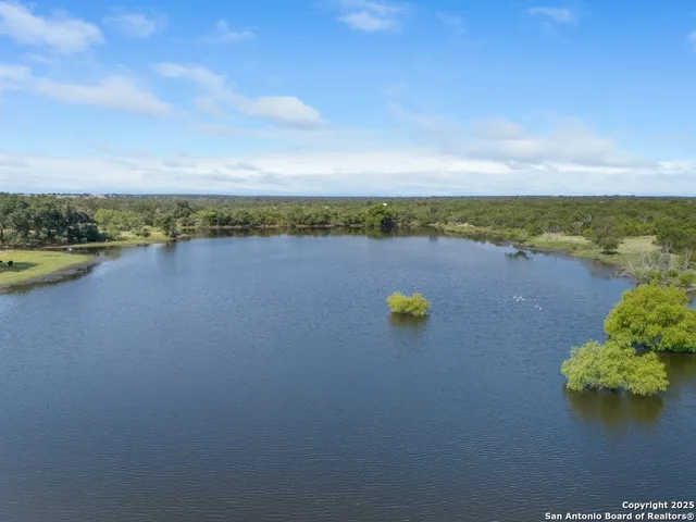 a view of a lake with a mountain in the background
