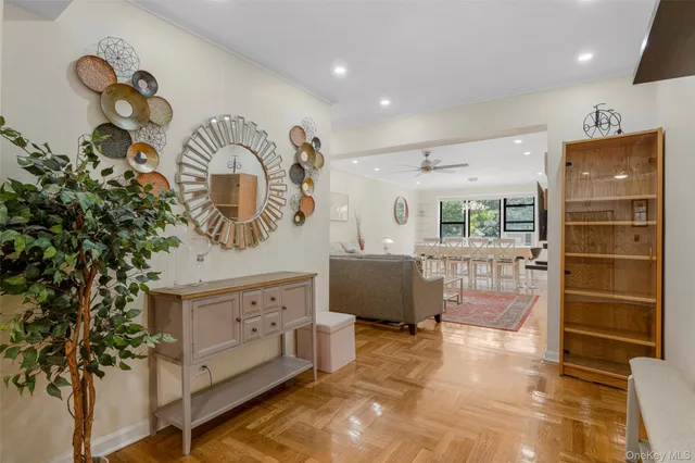 a view of living room with furniture and window
