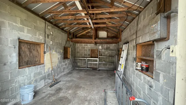 a view of storage and utility room