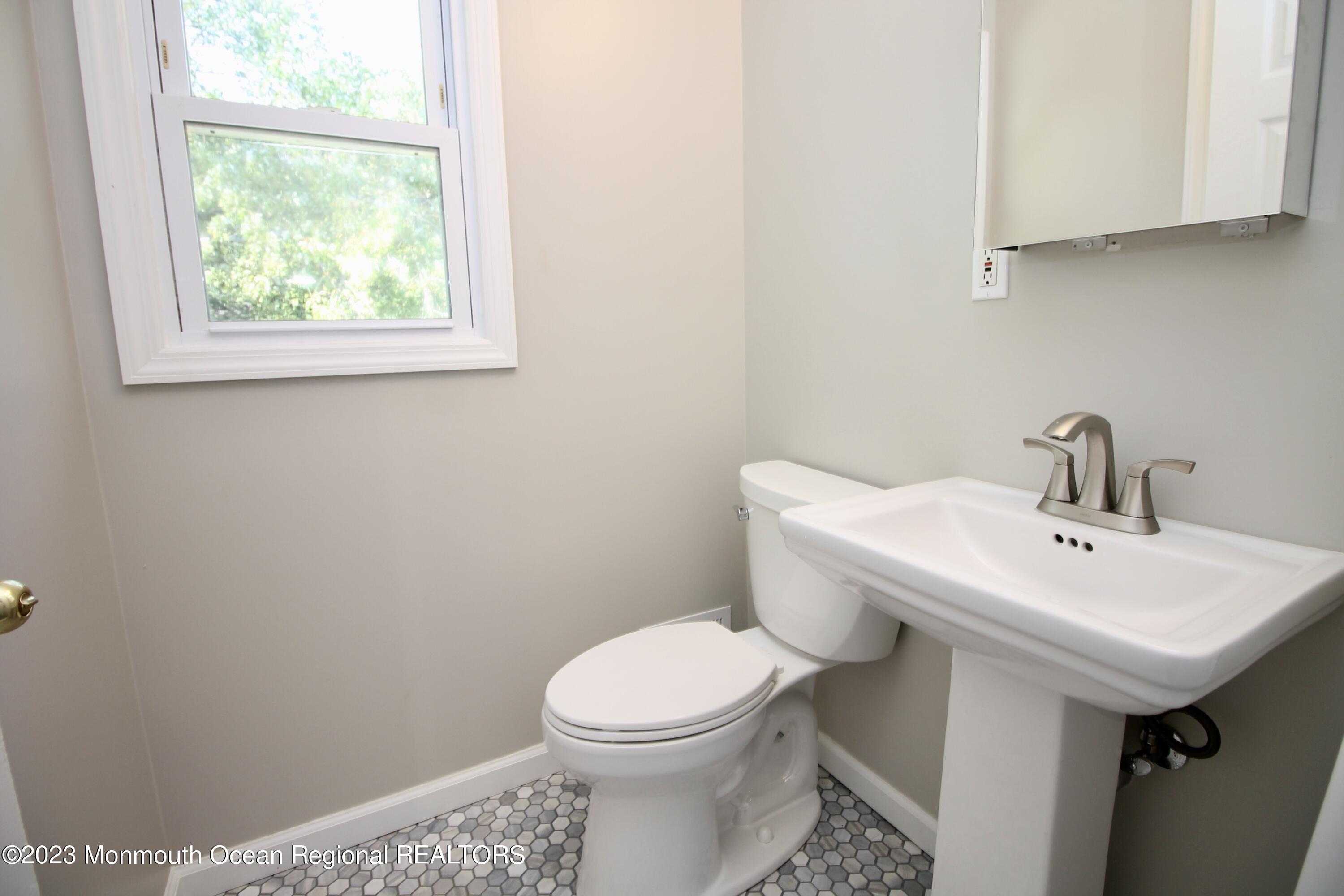 259 Kings Mountain Road Freehold, NJ 07728 - Photo 38 of 61 a bathroom with a sink a toilet and a window
