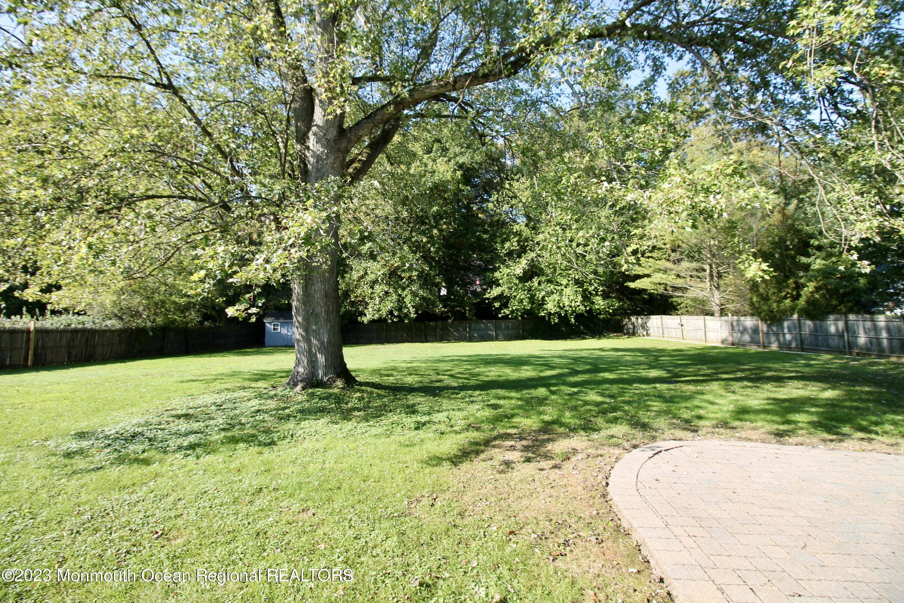 259 Kings Mountain Road Freehold, NJ 07728 - Photo 53 of 61 a backyard of a house with lots of green space and trees
