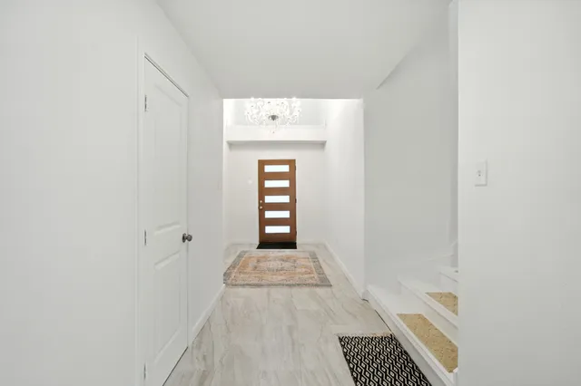 a view of an entryway door