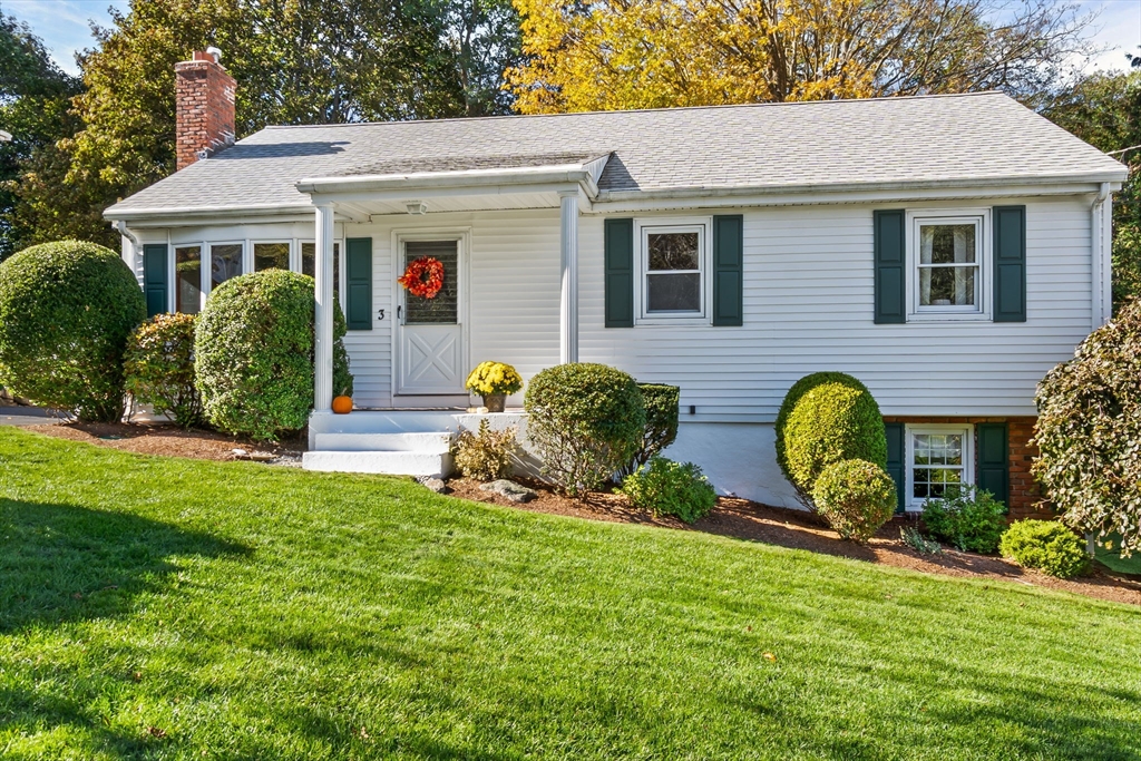 a house view with a garden space