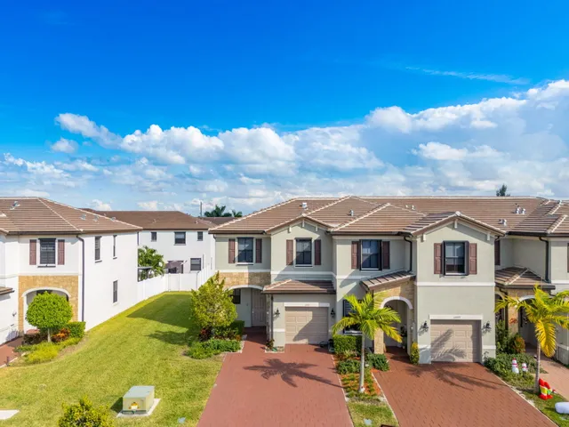 front view of a house with a patio