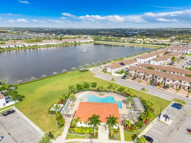 a view of a city and an ocean view