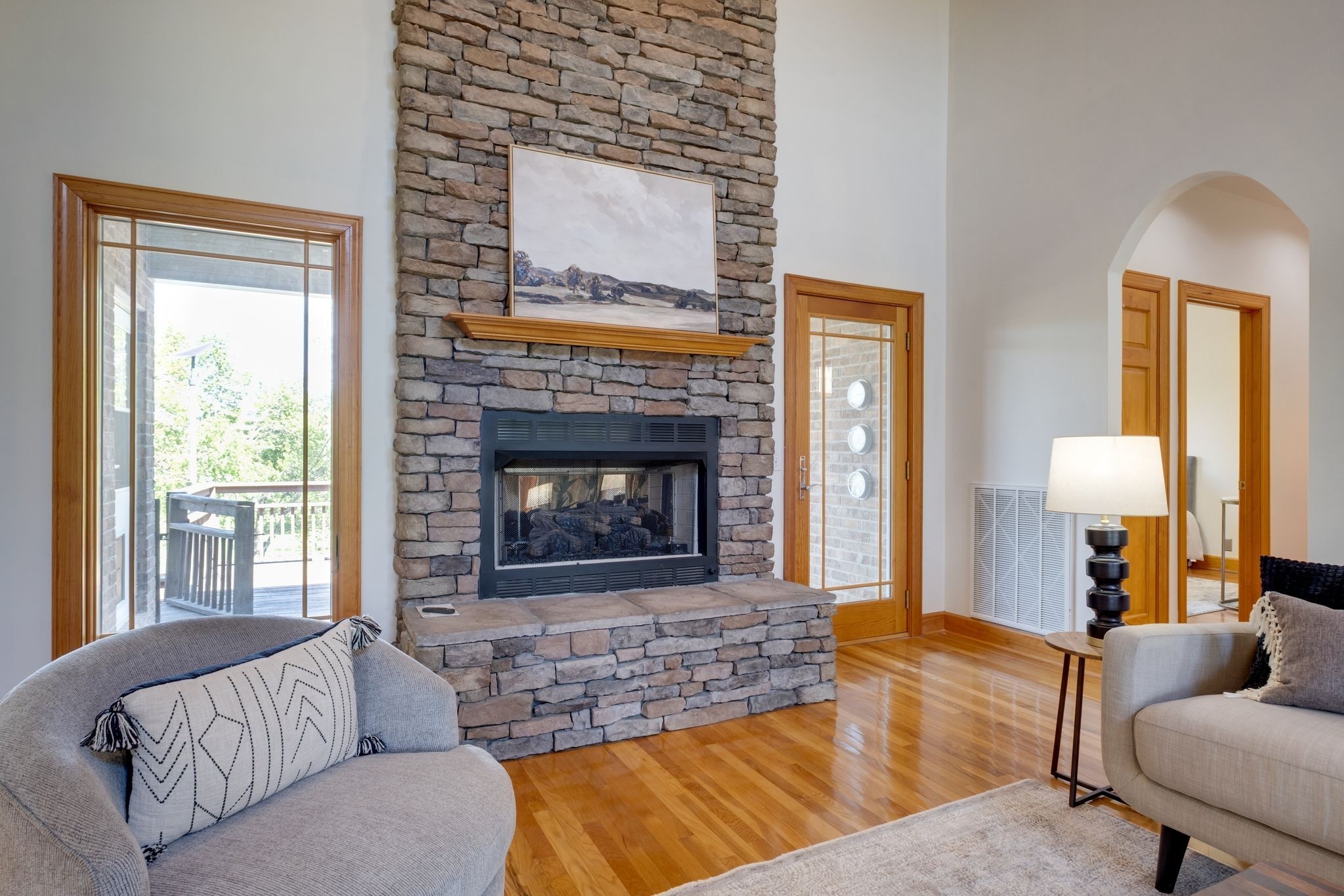 1249 White Road Bon Aqua, TN 37025 - Photo 8 of 60 a living room with furniture and a fireplace