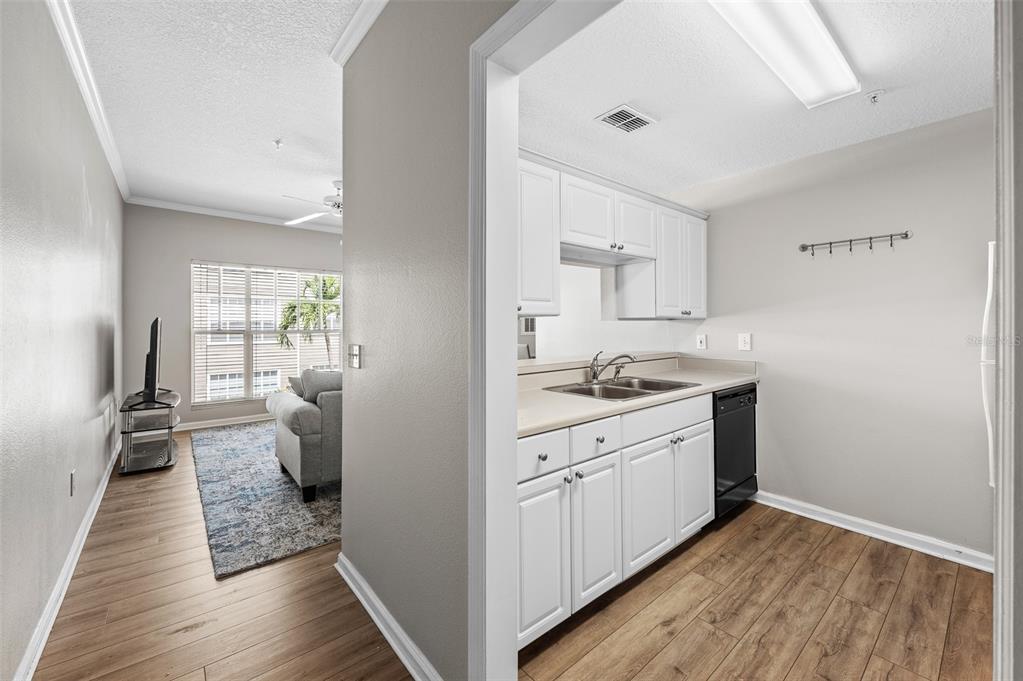 800 South Dakota Avenue, Unit 330 Tampa, FL 33606 - Photo 8 of 25 a kitchen with a sink and wooden floor