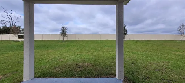 a view of a garden from a window