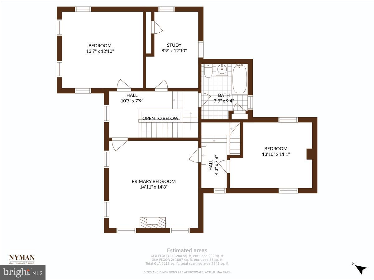 2485 Emmanuel Church Road Huntingtown, MD 20639 - Photo 66 of 67 Upper Level Floor Plan