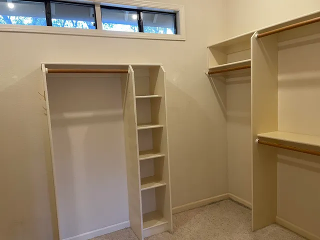 a close view of closet