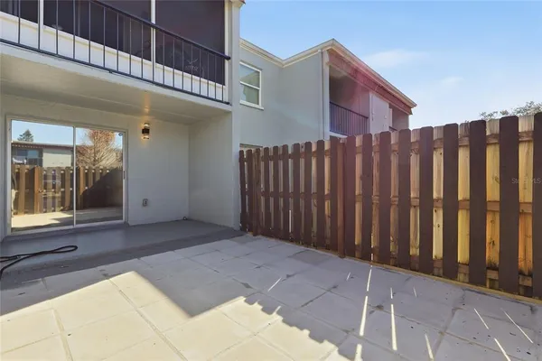a view of a building with wooden floor