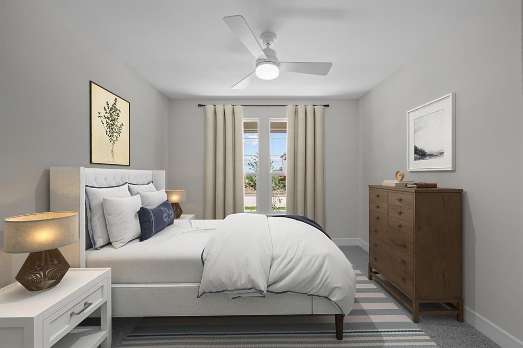 11549 Wulstone Road Fort Worth, TX 76052 - Photo 18 of 35 a bedroom with a bed and wooden floor