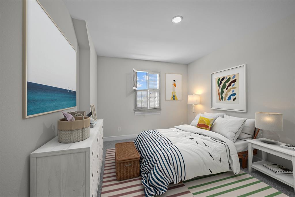 11549 Wulstone Road Fort Worth, TX 76052 - Photo 20 of 35 a bedroom with a bed and wooden floor