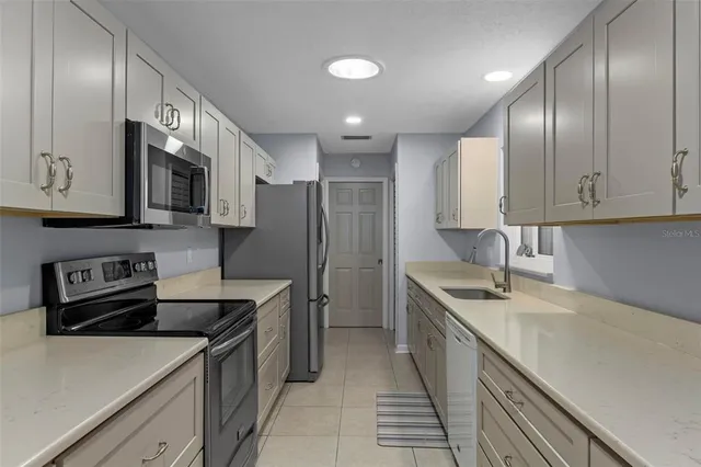 a view of a hallway with elevator