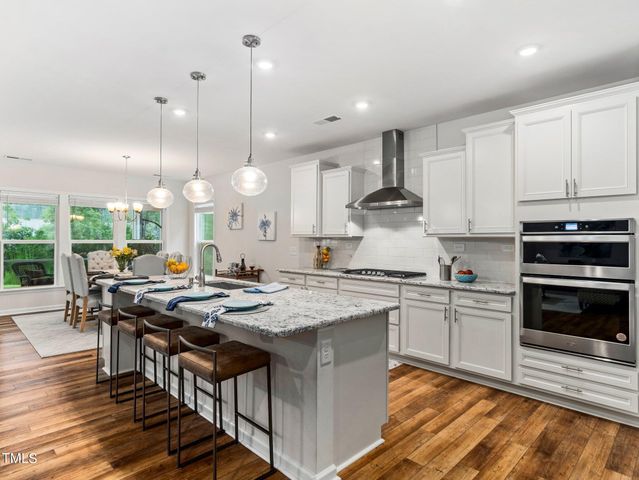 a kitchen with lots of counter top space