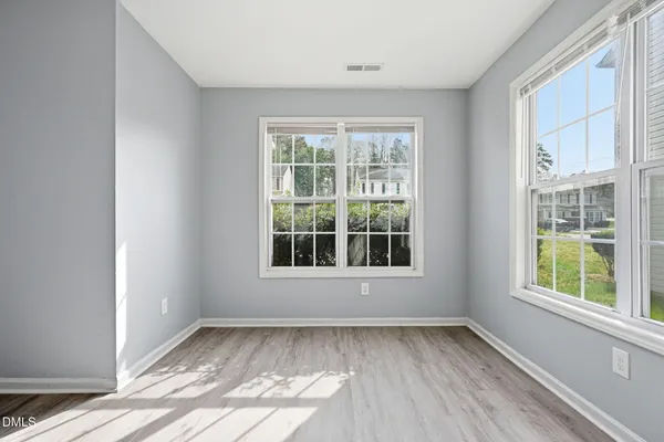 an empty room with a window