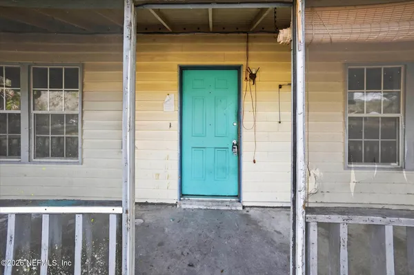 a view of a door of a house
