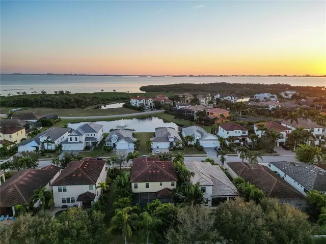 an aerial view of a city