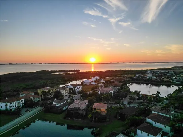 an aerial view of multiple house