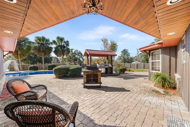 a view of a balcony with an outdoor space