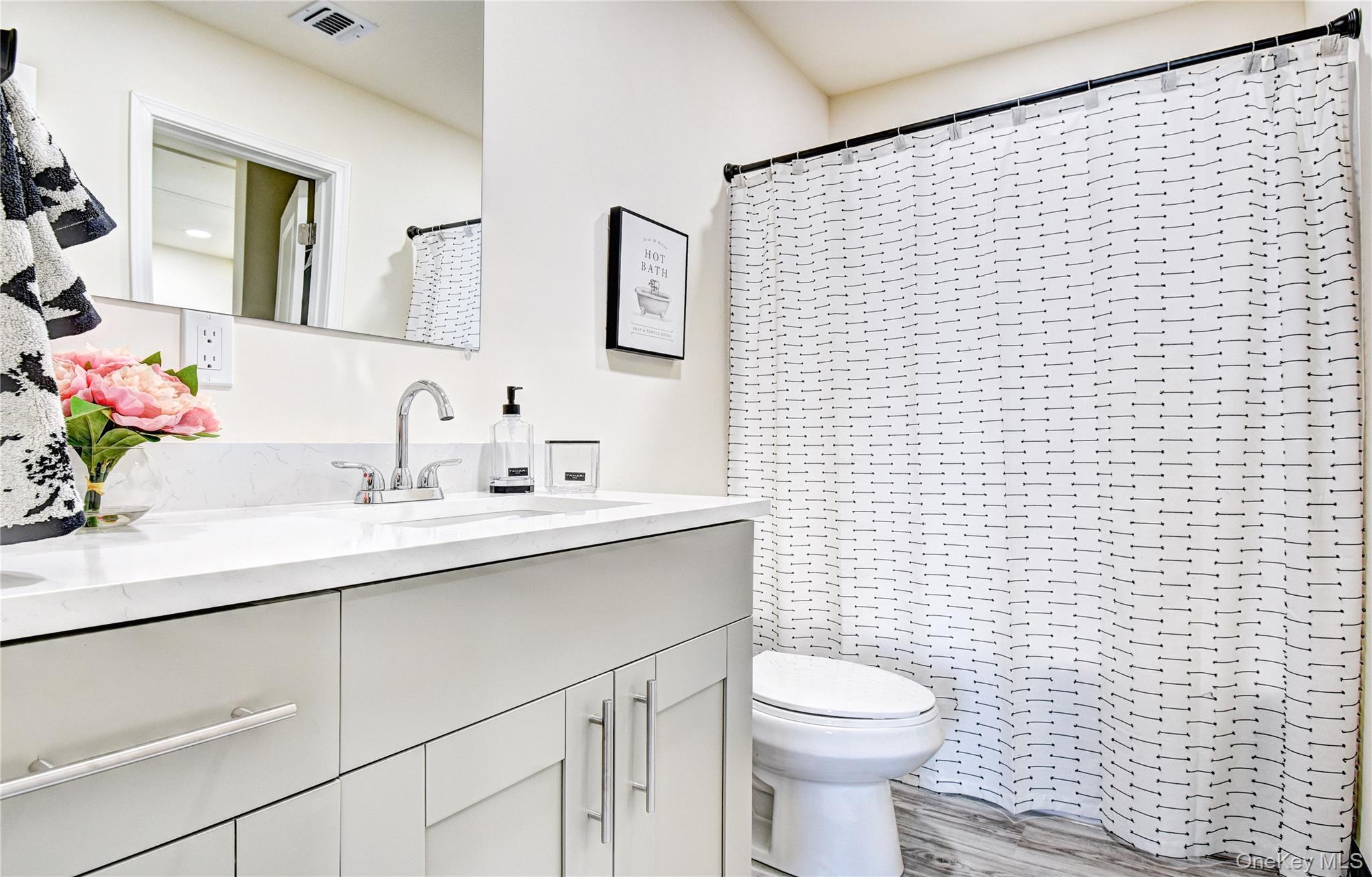 39 Levy Place Saugerties, NY 12477 - Photo 20 of 28 a bathroom with a sink a toilet and mirror