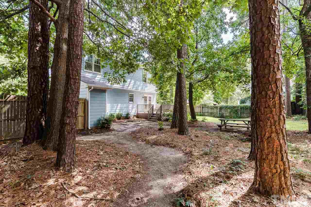 308 Crosspine Drive Raleigh, NC 27603 - Photo 10 of 11 This lot feels larger than it is with beautiful hardwood trees. Plenty of space for pets to play in this fenced yard!