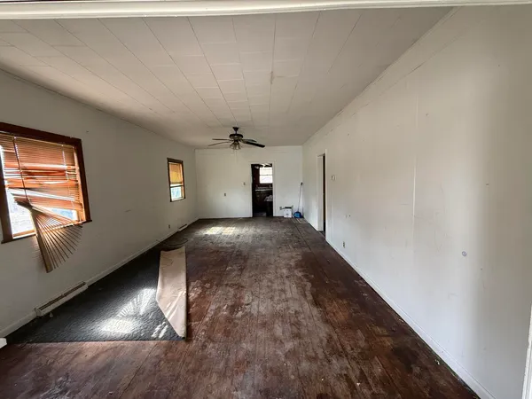 a view of a hallway with entryway