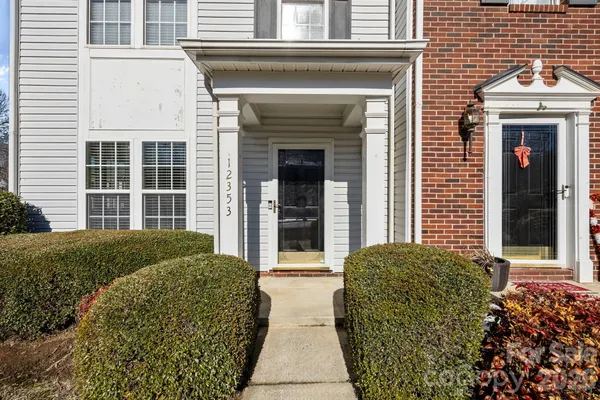 a view of a entryway door front of house