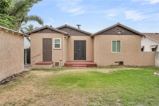 a backyard of a house