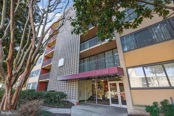 a view of a building with a patio