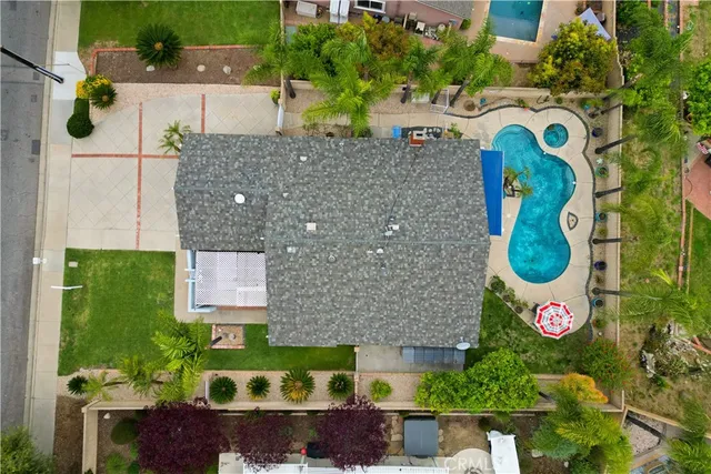 an aerial view of multiple house
