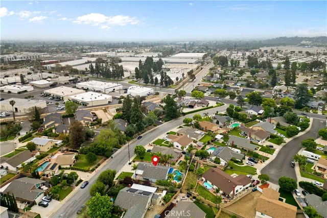 an aerial view of a city